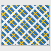 Papier Cadeau Drapeau de Suédois de Sverige Suède (Plat)