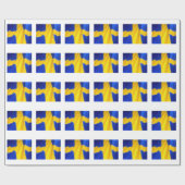 PAPIER CADEAU DRAPEAU DE SWEDISH (Plat)