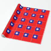 Papier Cadeau Drapeau de Taïwan (Déroulé)