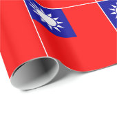 Papier Cadeau Drapeau de Taïwan (Coin rond)