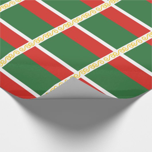 Papier Cadeau Drapeau de Tchétchénie (Coin)