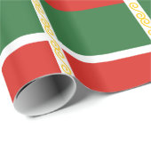 Papier Cadeau Drapeau de Tchétchénie (Coin rond)