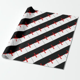 Papier Cadeau Drapeau de Templar de chevaliers