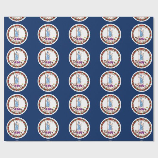 Papier Cadeau Drapeau de Virginie (Plat)