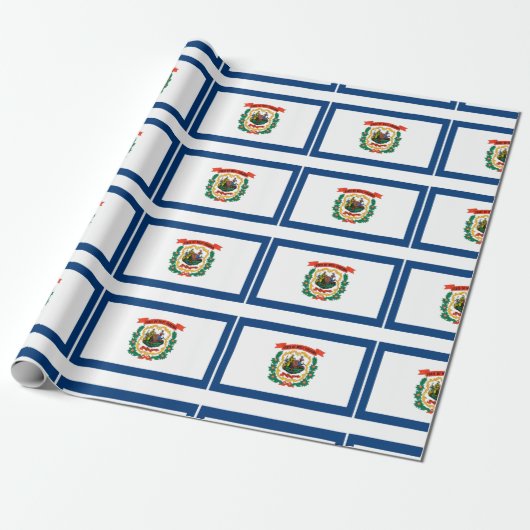 Papier Cadeau Drapeau de Virginie occidentale (Déroulé)