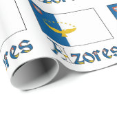 Papier Cadeau Drapeau des Açores (Coin rond)
