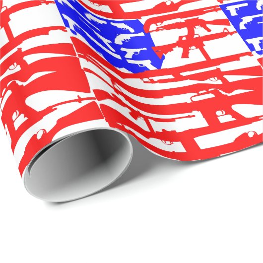 Papier Cadeau Drapeau Des Armes 2e Amendement (Coin rond)