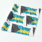 Papier Cadeau Drapeau Des Bahamas (Déroulé)