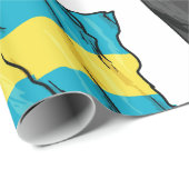 Papier Cadeau Drapeau Des Bahamas (Coin rond)
