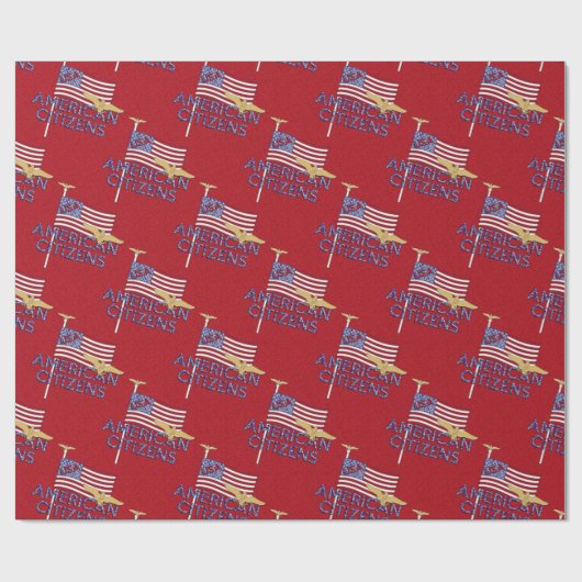 Papier Cadeau Drapeau des citoyens américains, enveloppement de (Plat)