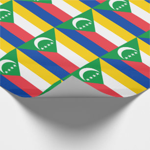 Papier Cadeau Drapeau des Comores