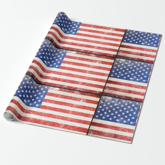 Papier Cadeau Drapeau des Etats-Unis (Déroulé)