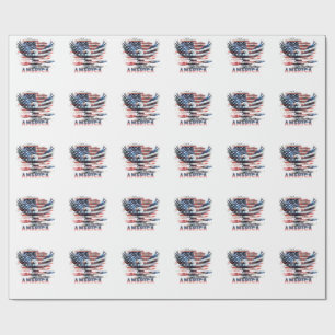 Papier Cadeau Drapeau des États-Unis. Amérique