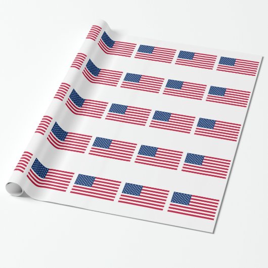 Papier Cadeau Drapeau des États-Unis d'Amérique (Déroulé)