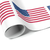 Papier Cadeau Drapeau des États-Unis d'Amérique (Coin rond)