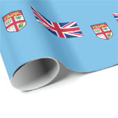 Papier Cadeau Drapeau des Fidji (Coin rond)