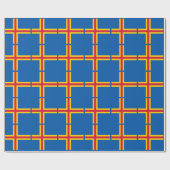 Papier Cadeau Drapeau des îles Åland patriotiques (Plat)