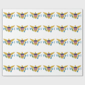 Papier Cadeau Drapeau des îles Vierges américaines patriotiques (Plat)