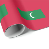 Papier Cadeau Drapeau des Maldives (Coin rond)