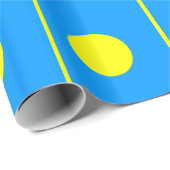 Papier Cadeau Drapeau des Palaos (Coin rond)