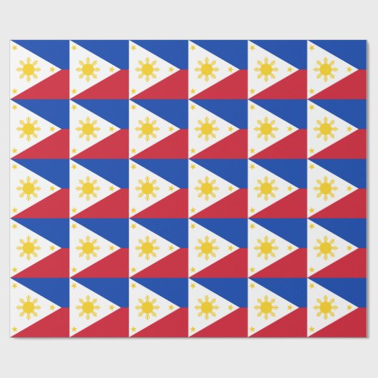 Papier Cadeau Drapeau des Philippines (Plat)