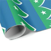 Papier Cadeau Drapeau des rapides de cèdre, Iowa (Coin rond)