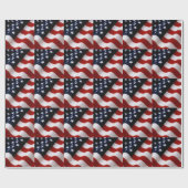 PAPIER CADEAU DRAPEAU DES USA (Plat)