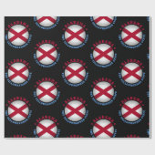 PAPIER CADEAU DRAPEAU D'ÉTAT D'ALABAMA (Plat)