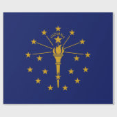 Papier Cadeau Drapeau d'État de l'Indiana (Plat)