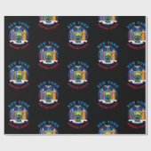 PAPIER CADEAU DRAPEAU D'ÉTAT DE NEW YORK (Plat)