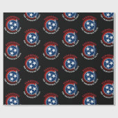 PAPIER CADEAU DRAPEAU D'ÉTAT DE VOLONTAIRE TENNESSEE (Plat)
