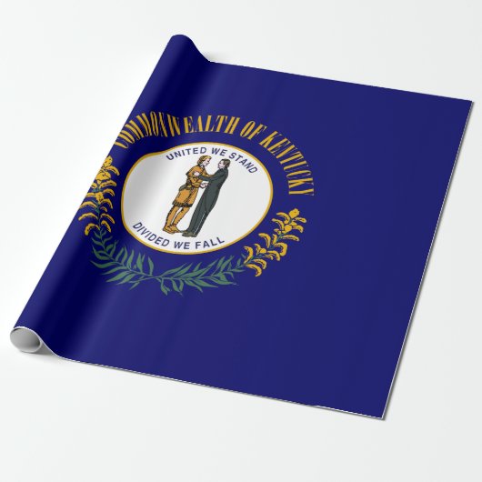Papier Cadeau Drapeau d'État du Kentucky (Déroulé)