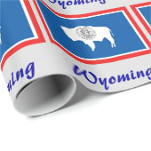 Papier Cadeau Drapeau d'État du Wyoming (Coin rond)
