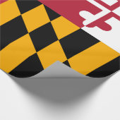 Papier Cadeau Drapeau d'état dynamique du Maryland (Coin)