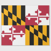 Papier Cadeau Drapeau d'état dynamique du Maryland (Plat)
