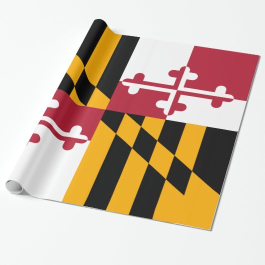 Papier Cadeau Drapeau d'état dynamique du Maryland (Déroulé)