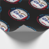 PAPIER CADEAU DRAPEAU D'ÉTAT IOWA HAWKEYE (Coin)