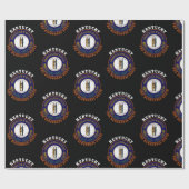 PAPIER CADEAU DRAPEAU D'ÉTAT KENTUCKY BLUEGRASS (Plat)