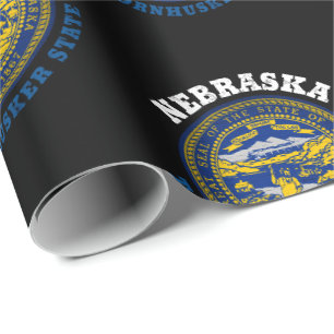 PAPIER CADEAU DRAPEAU D'ÉTAT NEBRASKA CORNHUSKER