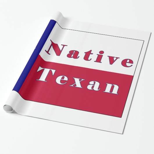 Papier Cadeau Drapeau d'étoile solitaire texane (Déroulé)