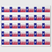 Papier Cadeau Drapeau d'étoile solitaire texane (Plat)