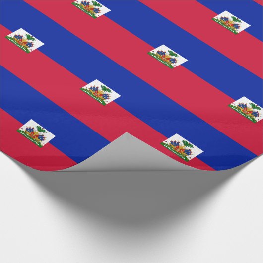 Papier Cadeau Drapeau d'Haïti (Coin)