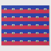 Papier Cadeau Drapeau d'Haïti (Plat)