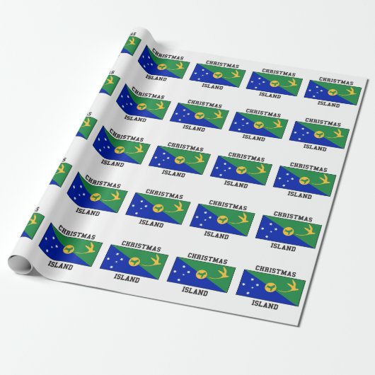 Papier Cadeau Drapeau d'Île Christmas (Déroulé)