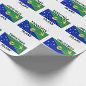 Papier Cadeau Drapeau d'Île Christmas (Coin)