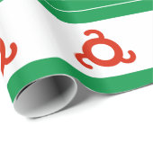 Papier Cadeau Drapeau d'Ingouchie (Coin rond)