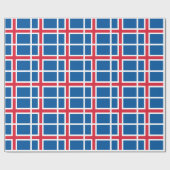Papier Cadeau Drapeau d'Islande (Plat)