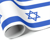 Papier Cadeau Drapeau d'Israël (Coin rond)