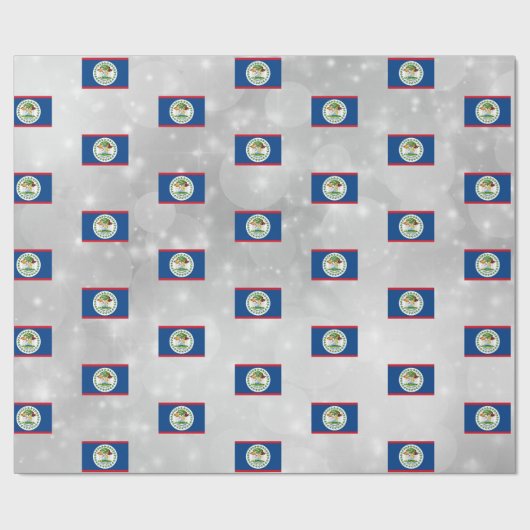 Papier Cadeau Drapeau du Belize (Plat)