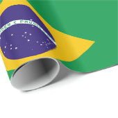 Papier Cadeau Drapeau du Brésil (Coin rond)